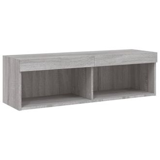 vidaXL Vidaxl - Mueble Para Tv Con Luces Led Gris Sonoma 100x30x30 Cm