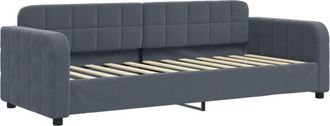 vidaXL Sofá cama terciopelo gris oscuro 80x200 cm vidaXL