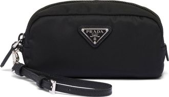 Prada Re-Nylon zip-up pouch - women - Recycled Nylon - One Size - Black