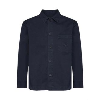 Saint Laurent Casual Shirts, male, Blue, Size: XL Casual Shirt