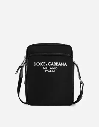 Dolce & Gabbana Nylon Crossbody Bag - Man Crossbody Bags Black Nylon Onesize