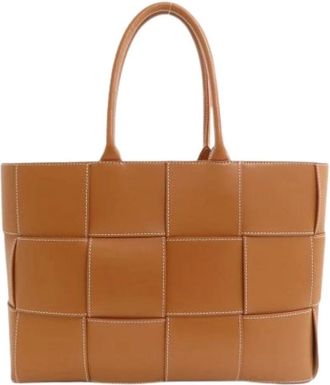 Bottega Veneta Pre-owned Vintage Tote Bag - Dames - Vintage Shopper - Bruin - ONE Size - Leer - Vintage