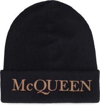 Alexander McQueen Zwarte Kasjmier Muts