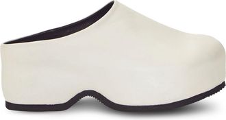 Proenza Schouler Forma flatform clogs - women - Rubber/Lamb Skin/Lambskin - 38 - Neutrals