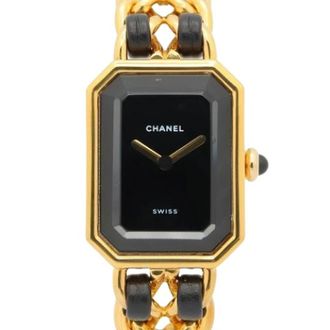 Chanel Pre-owned Vintage Polshorloge - Dames - Vintage Horloges - Zwart - ONE Size - Leer - Vintage