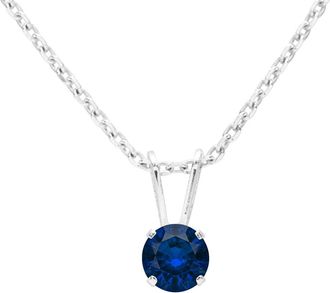 SuperJeweler 1/4 Carat Gemstone Solitaire Pendant Necklace in Gold with Free Chain - Multiple Gemstone Options Available