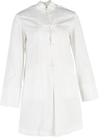 Comme Des Garçons Comme Des Garçons Mandarin Style Mini Dress in White Cotton
