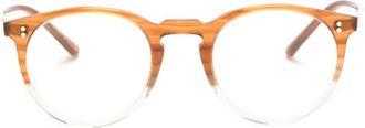 Oliver Peoples round-frame glasses - men - Acetate - 47 - Brown