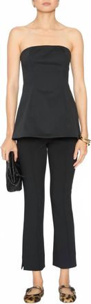 Staud Silvia Strapless Top In Black