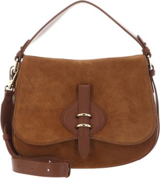Coccinelle shoulder bag Mavery Suede BI Handbag Suede Leather/Micro Gra. Le. Cognac/Cognac brown
