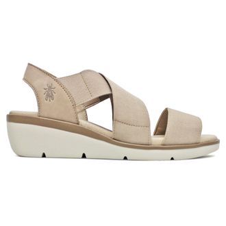 FLY London NOLI056FLY Cupido Leather Womens Comfort Sandals - Taupe - Size:UK 5