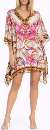 Ranee&rsquo;s Floral Print Poncho in White at Nordstrom Rack