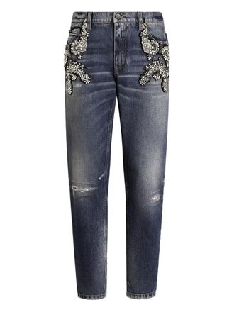 Dolce & Gabbana embellished jeans - Blue