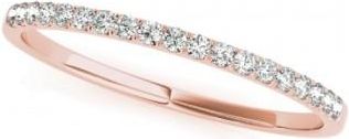 Allurez Diamond Accented Prong-Set Wedding Band 14k Rose Gold (0.11ct)