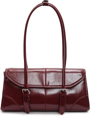 Generic Women Shoulder Bag Satchel Tote Bag Waterproof Leather Tote Purse with Top Handles Satchel Handbag for Working Shopping Travel (Claret)