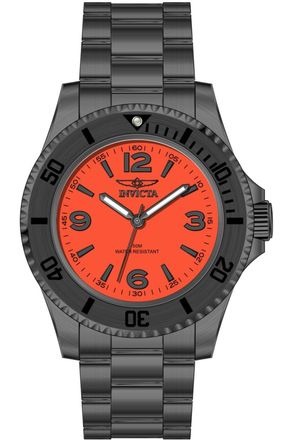 Invicta Specialty 69719 Herenhorloge - Quartz Uurwerk - Roestvrij Staal met Rode Wijzerplaat - 40 mm