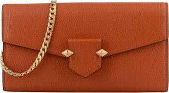 Pourchet Pochette S&egrave;vres - Dames - Clutches - Oranje - ONE Size - Leer - Tassen