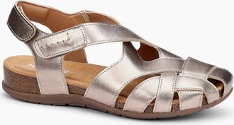 Hotter Womens Carpa Womens Wide Fit Sandals - Brown - Size: 6.5