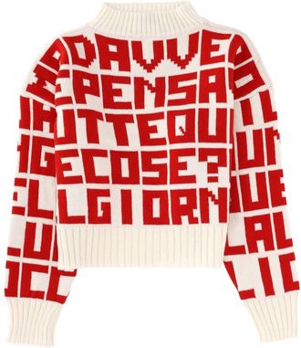 Msgm X Caterina Frongia Lettered Sweater