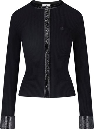 Courr&egrave;ges Cardigan Dettagli In Vinile