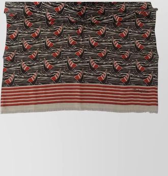 Dolce & Gabbana linen stripe print scarf