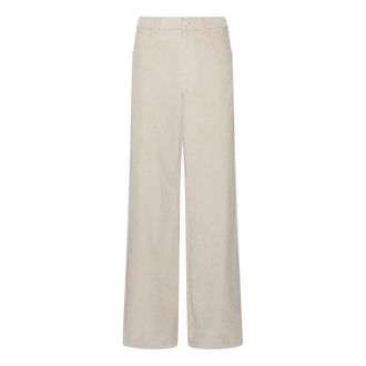 Marella Mllefebo Wijde Broek - Dames - Broeken - Beige - Maat: M Katoen