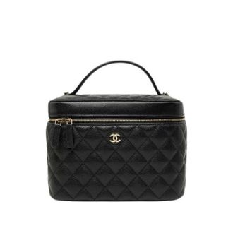 Chanel Pre-owned Vanity Bag - Dames - Pre-owned - Zwart - Maat: ONE Size Leer