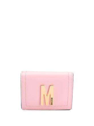 Moschino Portacarte con placca logo - Rosa