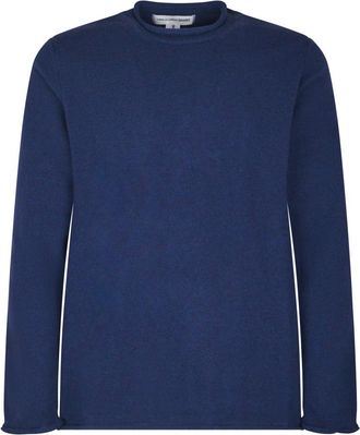 Comme Des Gar&ccedil;ons Cardigan met ronde hals - Heren - Ronde hals truien - Blauw - L - Wol - Truien & Vesten