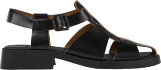 Camper Dana Zwarte Leren Sandalen - Dames - Sandalen - Zwart - 36 EU - Schoenen