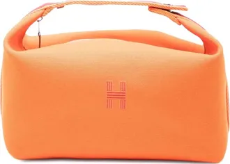 Hermès 2010-2025 Large Toile Bride A Brac Case vanity bag - women - Canvas - One Size - Orange