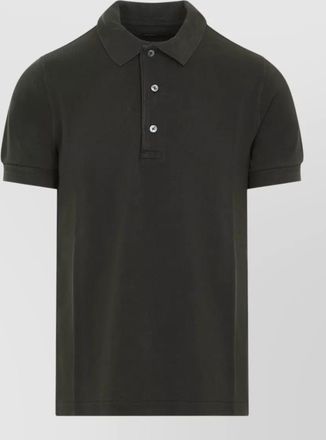 Tom Ford polo shirt ribbed collar short sleeves