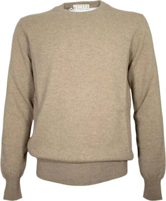 Cashmere Company Maglia Girocollo In Puro Cashmere - Heren - Cashmere truien - Beige - XL - Kasjmier - Truien & Vesten