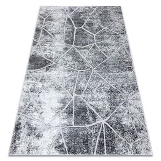RugsX Rugsx - Alfombra Mefe Moderna 2783 M&aacute;rmol - Structural Dos Niveles De Vell&oacute;n Gris Grey 140x190 Cm