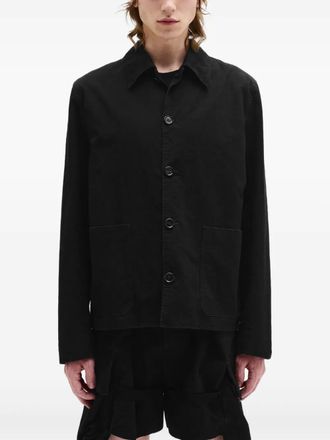 Ann Demeulemeester Giacca-camicia in cotone - Nero