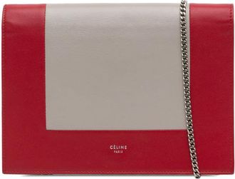 Celine Pre-owned Celine Leather Frame Wallet on Chain S-MP-4177