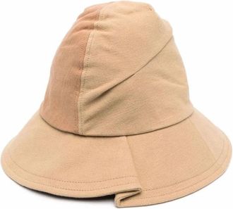 Ader Error Beige Katoenen Hoed met Twee Kleuren - Heren - Hoeden - Beige - M - Katoen - Accessoires