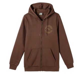 Puma Tonal Sportswear Logo Zip Hoodie Brown 684732-65