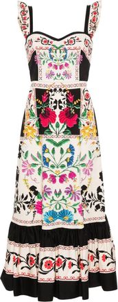 La DoubleJ Gingerbread floral maxi dress - women - Cotton/Elastane - S - Neutrals