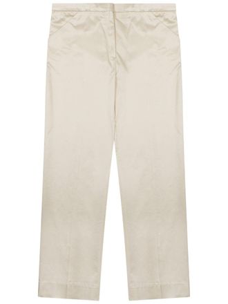 Toteme Cropped Straight Pants With Tailored Fit And Minimalist Design