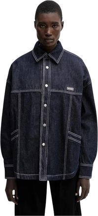 Worst Behavior Leandra Denim Shirt - Dames - Spijkeroverhemden - Blauw - XS - Denim - Overhemden