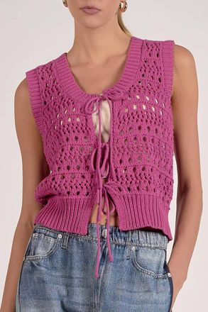 Elan Lucia Sweater Vest In Purple