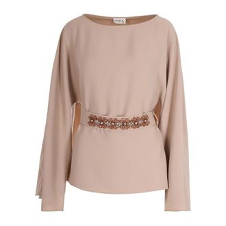 P.A.R.O.S.H. Blouses, female, Beige, Size: S Blouses