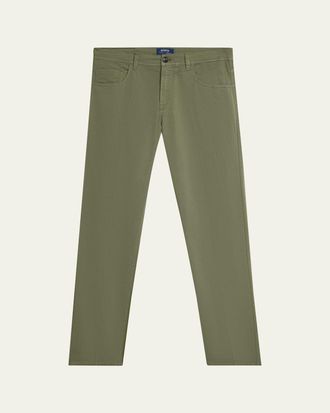 Cesare Attolini Mens Cotton Slim Straight-Leg Five-Pocket Pants