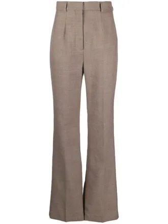 Nanushka Carillo high-waist slim-fit wool trousers - women - Wool - S - Brown