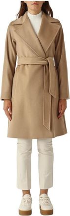 Max Mara Jassen, Dames, Bruin, M, Belted Trenchcoat