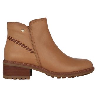 Pikolinos Medina Enkellaars - Dames - Laarzen met Hak - Bruin - 36 EU - Leer - Schoenen