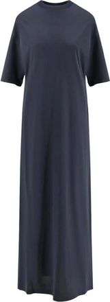 Balenciaga Kleedjes, Dames, Zwart, S, Katoen, Rode Cocoon Maxi Jurk