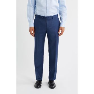 Canali Siena Regular Fit Wool Pants in Blue at Nordstrom Rack, Size 52 X R
