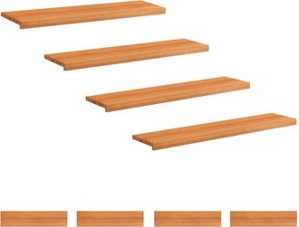 vidaXL Alfombras Para Escalones 8 Uds. 110 X 25 X 2 Cm Marr&oacute;n Claro Vidaxl